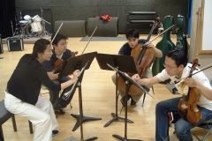 3 and 1/2 Quartet rehearsing Bartok 2004