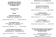 1999 Audubon Quartet Seminar